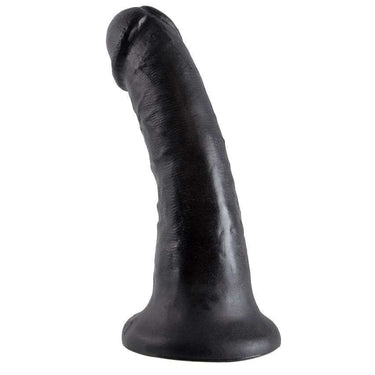 Dildo Realistico King Cock Nero con Base Ventosa e Compatibilità Imbracatura